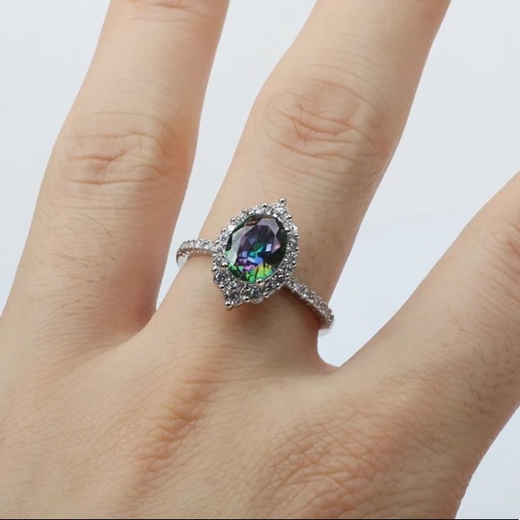 NEW Luxury 💎 Diamond Bague Sterling Silver Ring - Picture 3 of 8